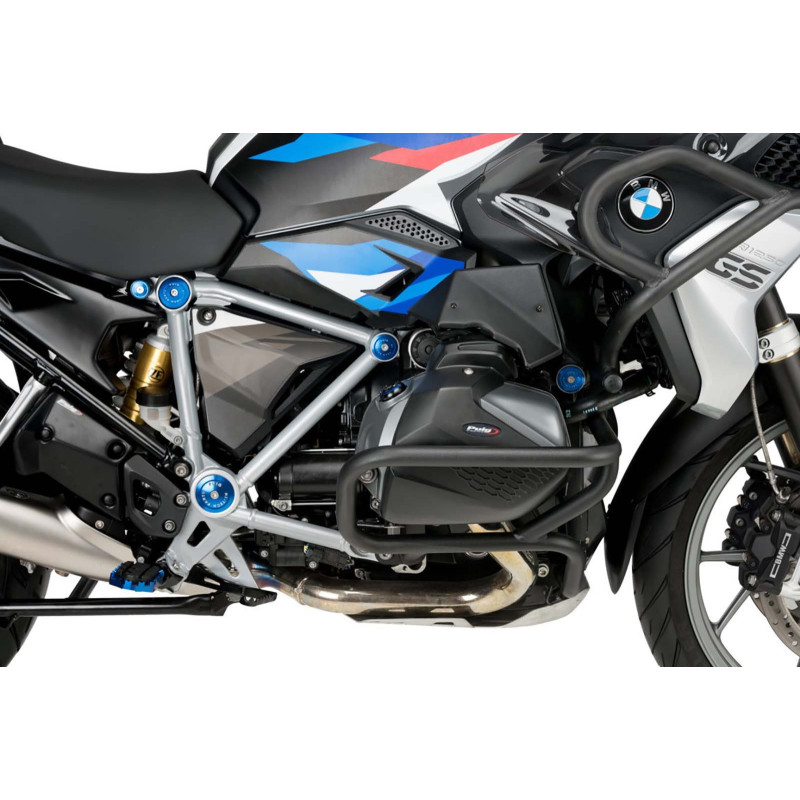 Caches de cadre en aluminium Puig pour BMW R1200 GS Adventure Exclusive Rallye 17/18 bleus