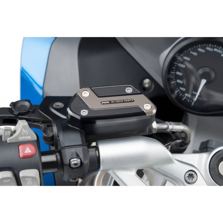 PUIG TAPPO SERBATOIO ANTERIORE PER FLUIDO FRIZIONE PER BMW R1200 GS/RALLYE/EXCLUSIVE 17-18 SILVER