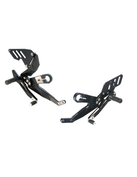 Repose-pieds fixe pour moto de course Yamaha MT 01/05/12, noir