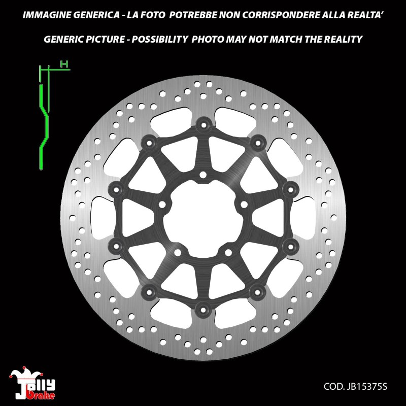 JOLLY BRAKE FIXED FRONT BRAKE DISC KAWASAKI NINJA ZX-10R ABS 1000 00-01