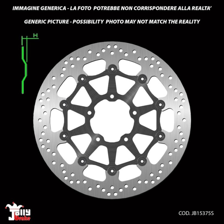 JOLLY BRAKE DISCO FRENO ANTERIORE FISSO PARA KAWASAKI NINJA ZX-10R ABS 1000 00-01-OFFERTA