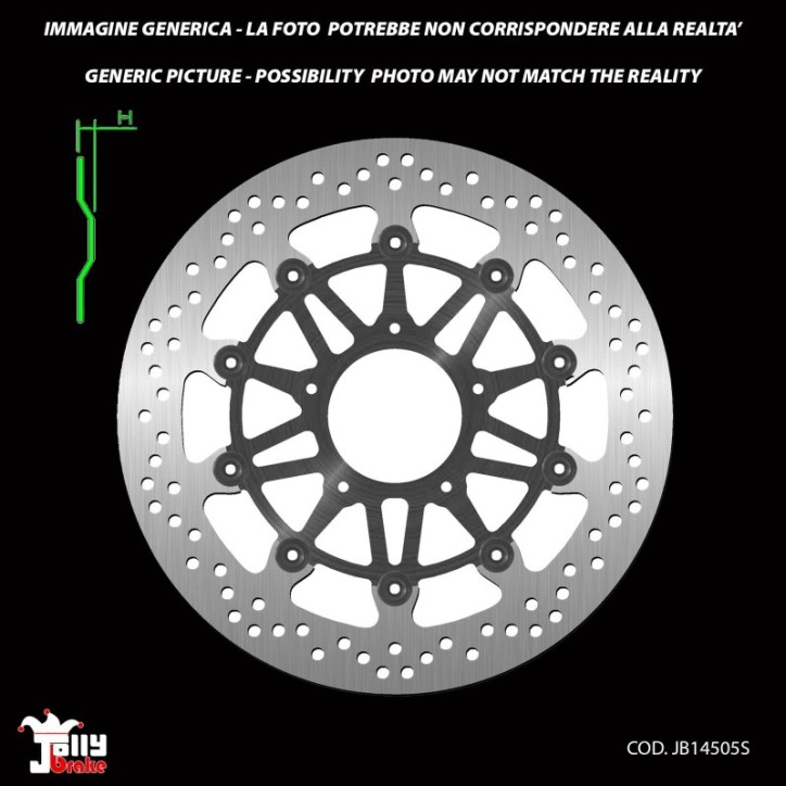 JOLLY BRAKE SEMI-FLOATING FRONT BRAKE DISC FOR MV AGUSTA BRUTALE ABS 800 12-19-OFFER