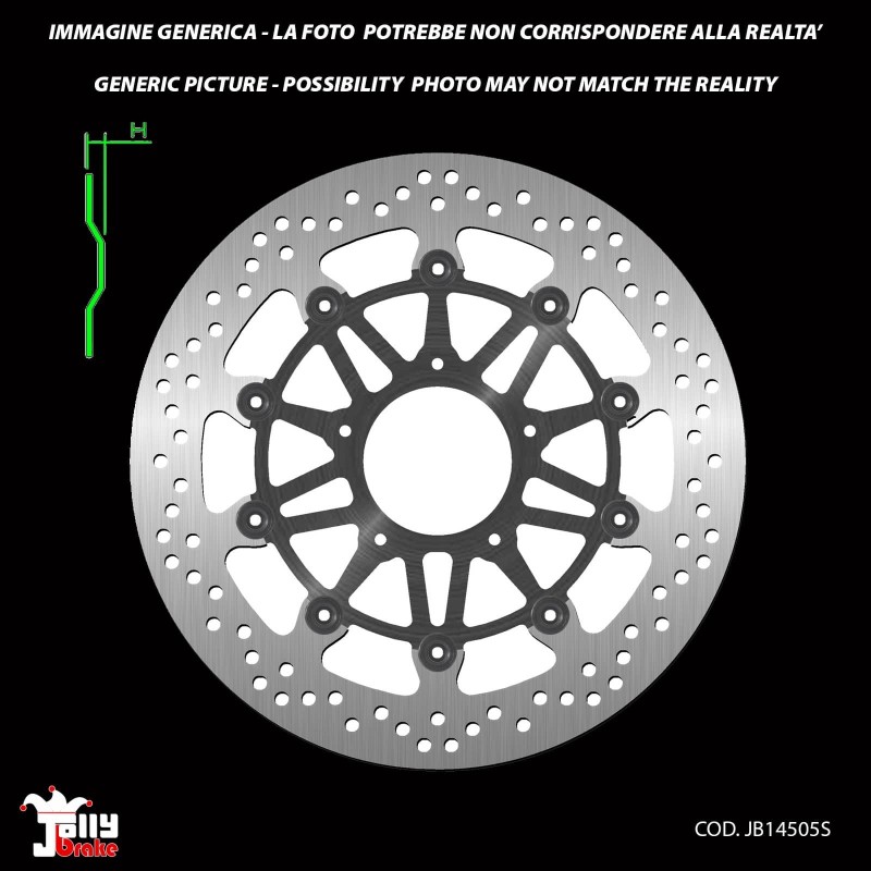 JOLLY BRAKE FIXED FRONT BRAKE DISC MV AGUSTA BRUTALE DRAGSTER ABS 800 14-16