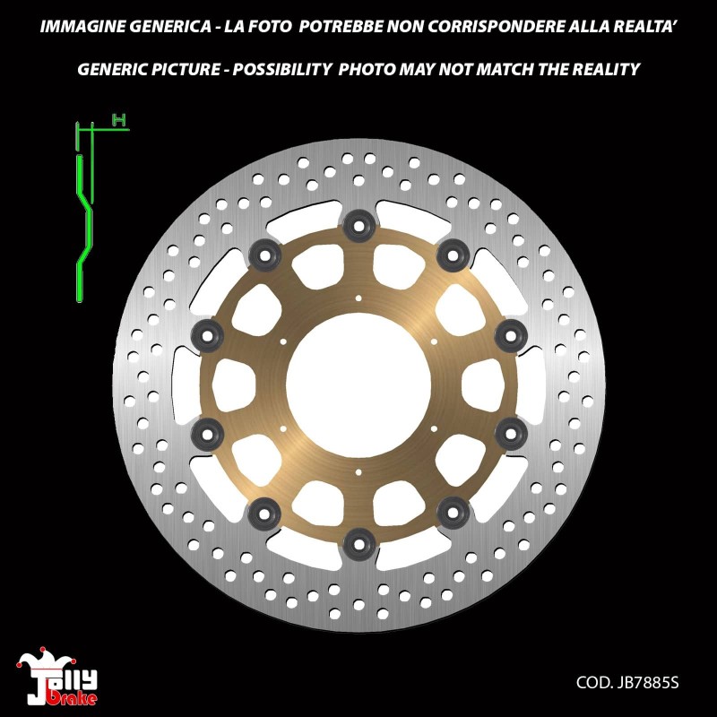 JOLLY BRAKE FIXED FRONT BRAKE DISC SYM JET 14 I LC ABS 200 20