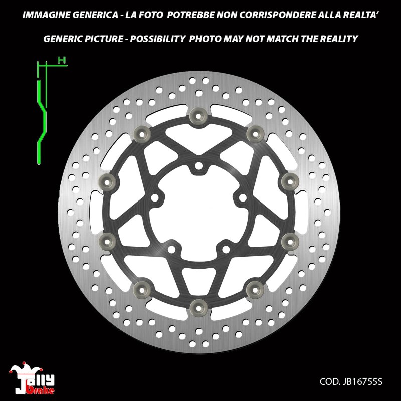 JOLLY BRAKE FIXED FRONT BRAKE DISC TRIUMPH BONNEVILLE 850 SE 865 09-13