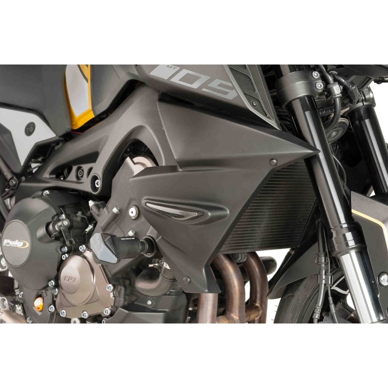 PUIG PANEL PROTECTOR RADIADOR YAMAHA MT-09 17-20 NEGRO MATE