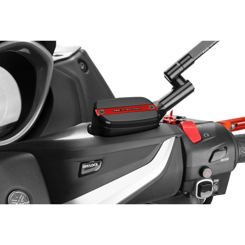 PUIG TAPPO SERBATOIO FLUIDO FRENO ANTERIORE/POSTERIORE PER YAMAHA T-MAX 530 DX/SX ANNO 17'-19' COLORE ROSSO