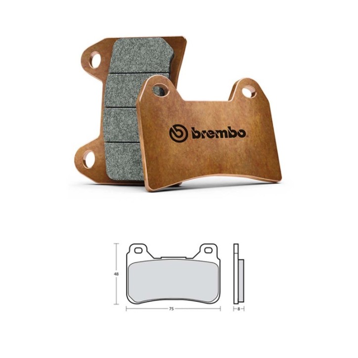 PASTILLAS DE FRENO BREMBO Z04 COMPUESTO PARA HONDA CROSSRUNNER 15-16