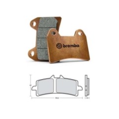 PASTILLAS DE FRENO BREMBO Z04 COMPUESTO HUSQVARNA NUDA 900R 12-14