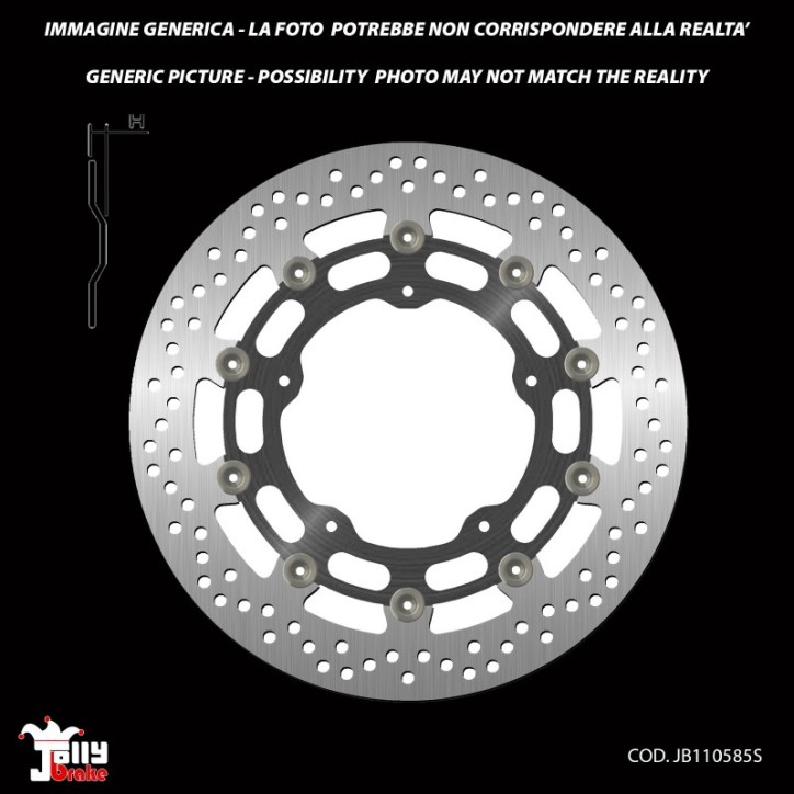 JOLLY BRAKE SEMI-FLOATING FRONT BRAKE DISC FOR YAMAHA FZ1 FAZER GT 1000 01-05-OFFER