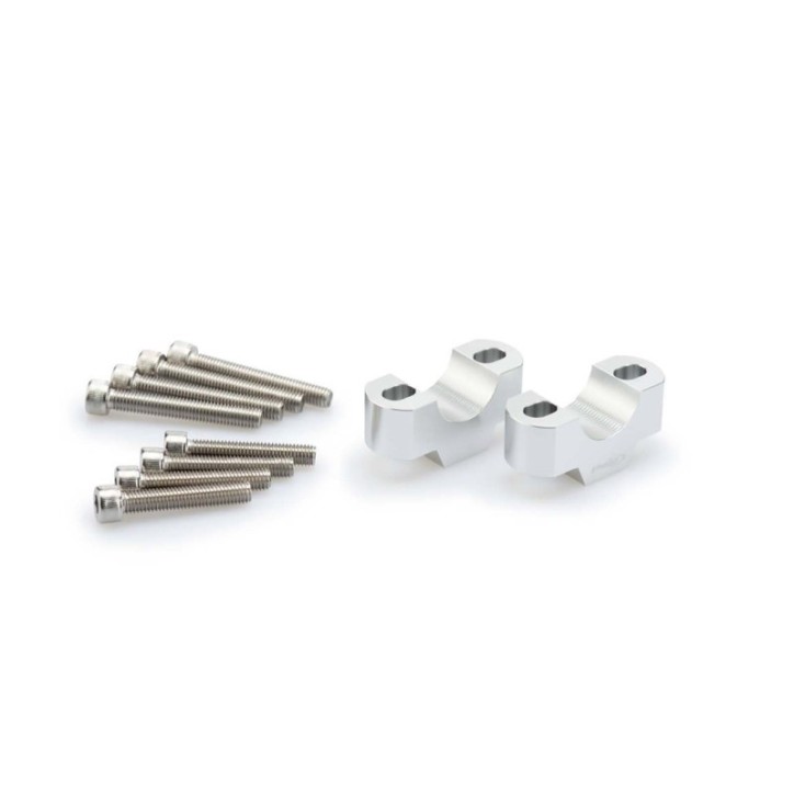 PUIG RISERS FOR HANDLEBARS FOR BENELLI TRK 702 23-24 SILVER-3740P