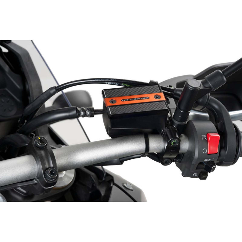 Tapon deposito liquido freno delantero Puig para Yamaha Tener Explore Edition 23 24 naranja