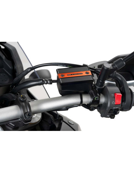 Tapon deposito liquido freno delantero Puig para Yamaha Tener Explore Edition 23 24 naranja