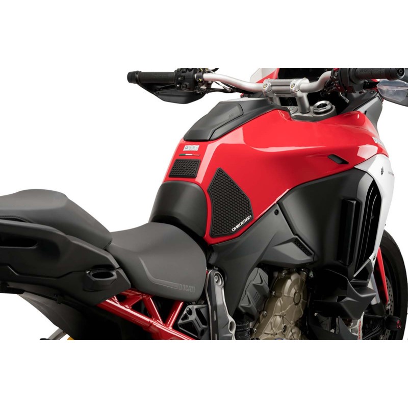 AUTOCOLLANT DE RESERVOIR LATERAL SPECIFIQUE PUIG DUCATI MULTISTRADA V4 21-24 NOIR