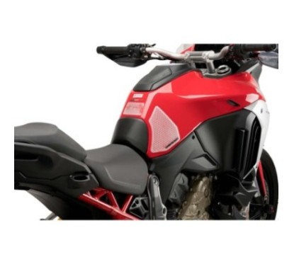 AUTOCOLLANT DE RESERVOIR LATERAL SPECIFIQUE PUIG DUCATI MULTISTRADA V4 21-24 TRANSPARENT