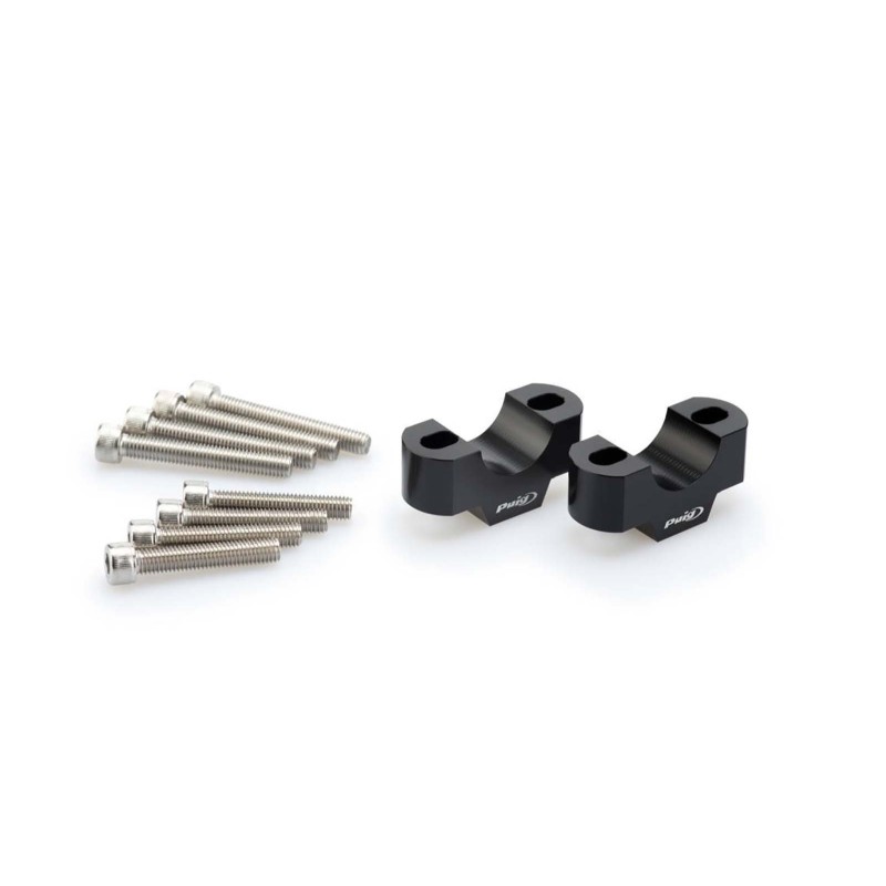 PUIG RISERS PER MANUBRI HONDA XL750 TRANSALP 23-24 NERO