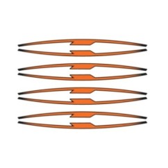 PUIG ADESIVI CERCHI PERFORMANCE ARANCIO FLUO - Kit con 16 strisce adesive, protegge la moto da graffi e raggi UV - COD. 21833T