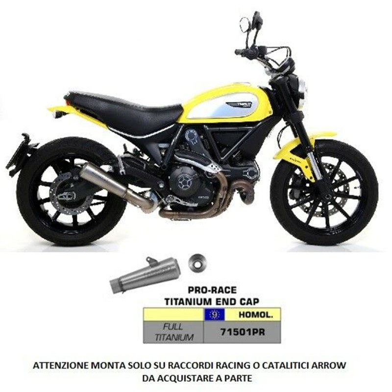 ARROW PRO-RACE SCHALLDAMPFER FUR DUCATI SCRAMBLER 800 15-16