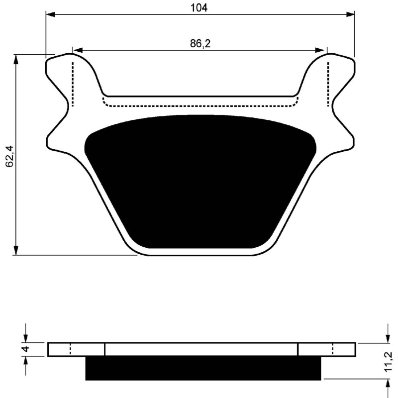 GOLDFREN BRAKE PADS COMPOUND FOR HARLEY D. 1340 FLHT ELECTRA GLIDE CLASSIC 87-99-OFFER