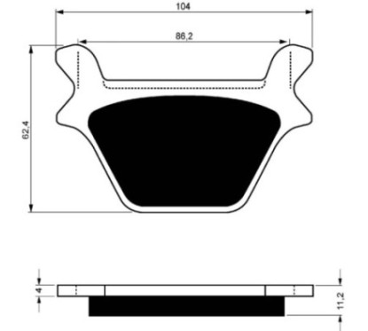 COMPUESTO PASTILLAS DE FRENO GOLDFREN PARA HARLEY D. 1340 FLHTC ELECTRA GLIDE CLASSIC 93-OFERTA