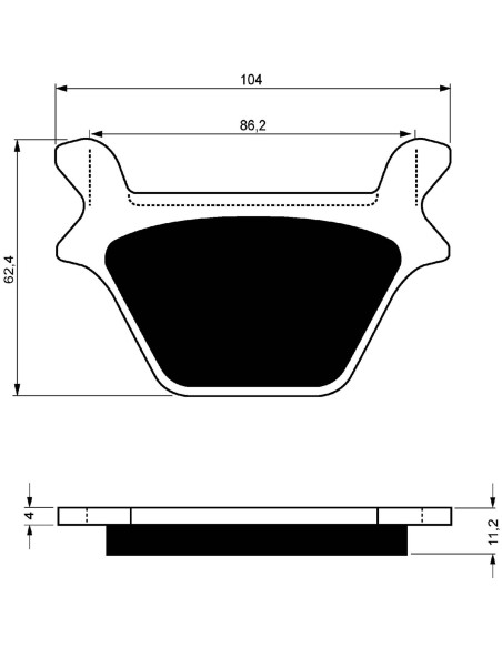 goldfren pastiglia freno ad monta su harley d 1340 flhtc electra glide classic 93 offerta