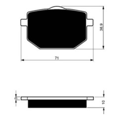 GOLDFREN BRAKE PADS COMPOUND FOR YAMAHA 600 XT Z TENERE 85-88-OFFER