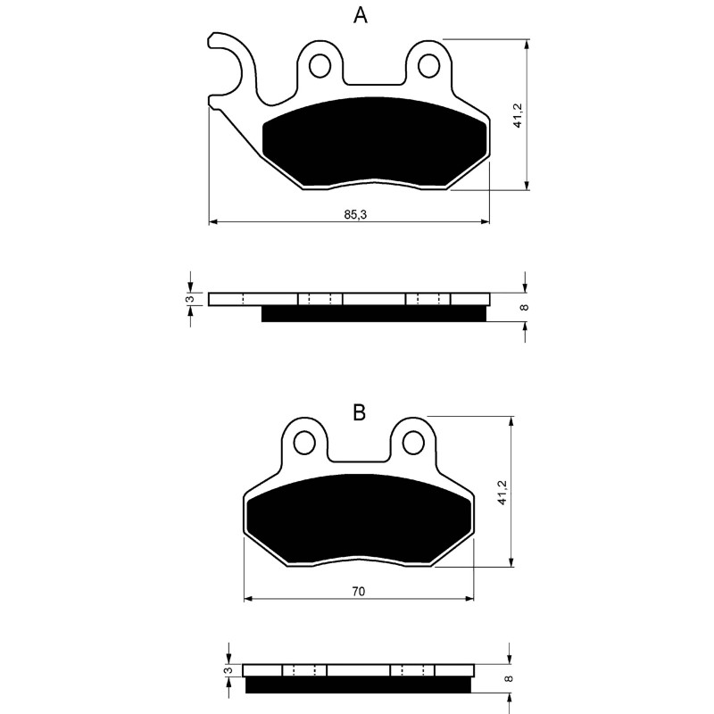 GOLDFREN SINTERED BRAKE PADS ADIVA COMPOUND 125 AD 09-11-OFFER