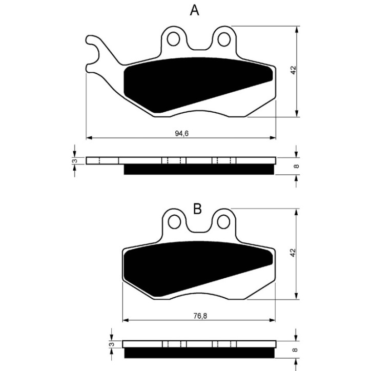 GOLDFREN SINTERED BRAKE PADS COMPOUND WITH FOR AJP 125 PR3 ENDURO 08-11-OFFER