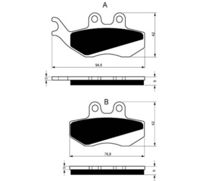 COMPUESTO PASTILLAS DE FRENO SINTERIZADAS GOLDFREN PARA AJP 125 PR3 SUPERMOTO 08-11-OFERTA