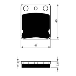 GOLDFREN SINTERED BRAKE PADS COMPOUND WITH AJS 125 JSM MOTARD 10-15-OFFER