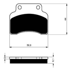 GOLDFREN SINTERED BRAKE PADS COMPOUND WITH AJS 50 FIREFOX 13-14-OFFER