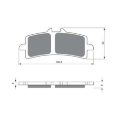 GOLDFREN SINTERED BRAKE PADS COMPOUND FOR APRILIA 1000 RSV4 09-14-OFFER