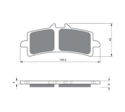 COMPUESTO PASTILLAS DE FRENO SINTERIZADAS GOLDFREN PARA APRILIA 1000 RSV4 09-14-OFERTA