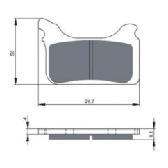 COMPUESTO PASTILLAS DE FRENO SINTERIZADAS GOLDFREN PARA APRILIA 450 SXV 06-13-OFERTA