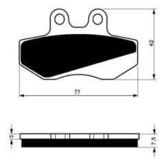 COMPUESTO PASTILLAS DE FRENO SINTERIZADAS GOLDFREN PARA APRILIA 50 RX SX 06-07-OFERTA