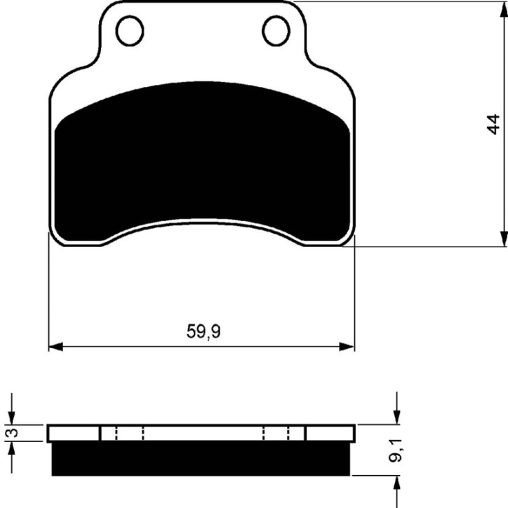 PLAQUETTES DE FREIN FRITTEES GOLDFREN POUR BENELLI COMPOUND 50 FOUR NINE