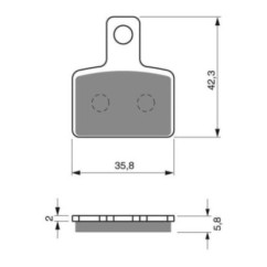 GOLDFREN SINTERED BRAKE PADS BETA 125 EVO COMPOUND 09-17-OFFER