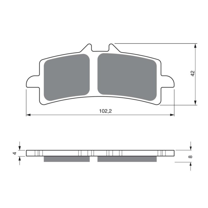 GOLDFREN PASTIGLIA FRENO SINTERIZZATA MESCOLA AD PER BIMOTA 1099 DB7 09-14-OFFERTA