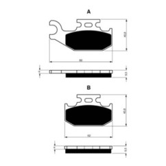 GOLDFREN SINTERED BRAKE PADS COMPOUND FOR BOMBARDIER 400 OUTLANDER 03-04-OFFER