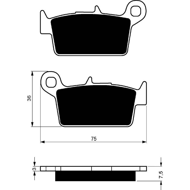 PLAQUETTES DE FREIN FRITTEES GOLDFREN AD COMPOUND DAELIM 125 BESBI 08-13-OFFERS