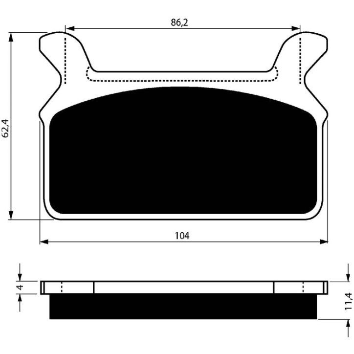 COMPUESTO PASTILLAS DE FRENO SINTERIZADAS GOLDFREN PARA HARLEY D. 1340 FLHS ELECTRA GLIDE SPORT 90-OFERTA