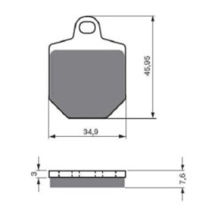 GOLDFREN SINTERED BRAKE PADS HM COMPOUND 125 CRM R SUPERMOTO 07-OFFER