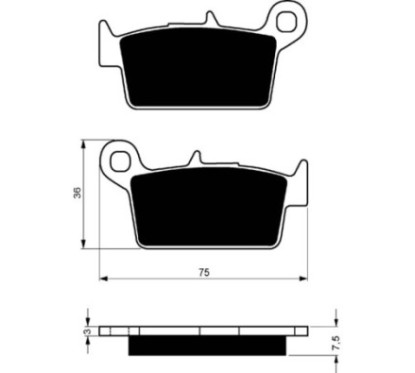 COMPUESTO PASTILLAS DE FRENO SINTERIZADAS GOLDFREN PARA HONDA 100 XZ APE 09-OFERTA