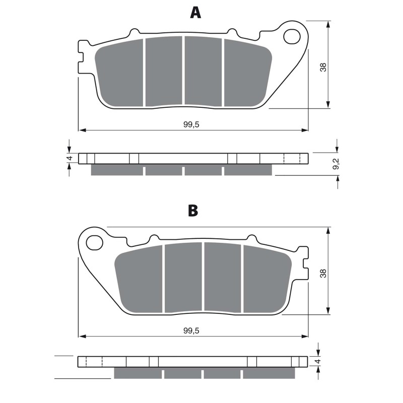 COMPUESTO PASTILLAS DE FRENO SINTERIZADAS GOLDFREN PARA HONDA 1000 CB R9 RA RB RC 09-10-OFERTA