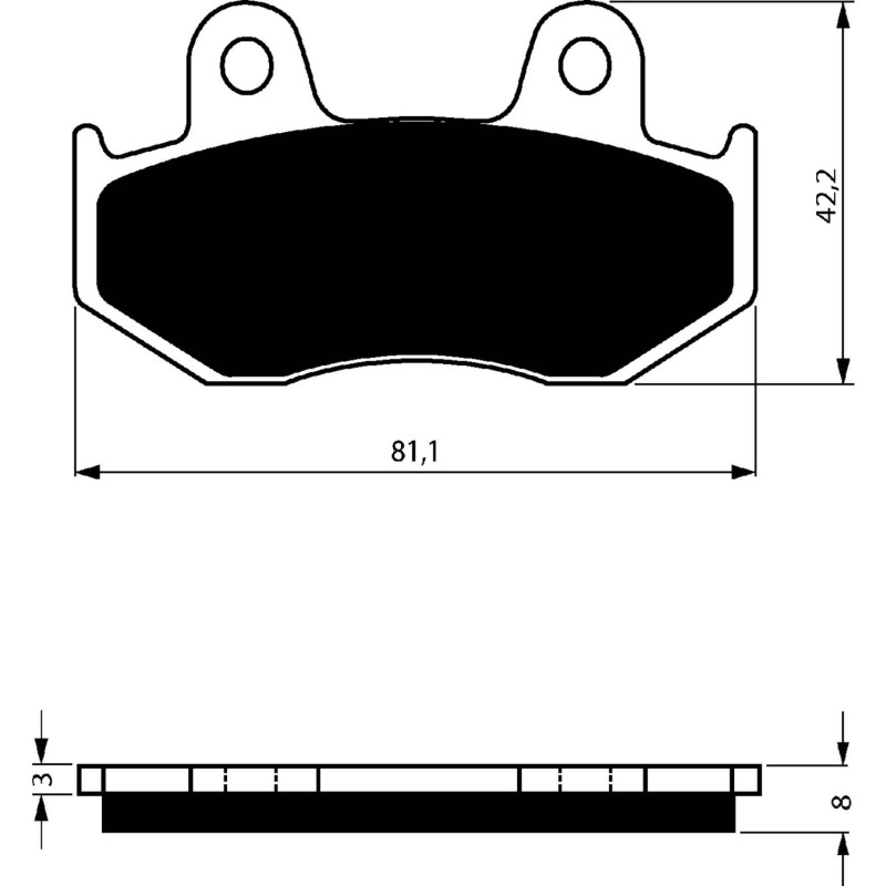 PLAQUETTES DE FREIN FRITES GOLDFREN COMPOSE POUR HONDA 110 NHX 10-OFFRE