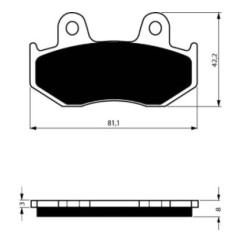 COMPUESTO PASTILLAS DE FRENO SINTERIZADAS GOLDFREN PARA HONDA 110-8 SCV LEAD 08-09-OFERTA