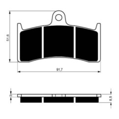 COMPUESTO PASTILLAS DE FRENO SINTERIZADAS GOLDFREN PARA HONDA 1300 CB FW FX FY 98-00-OFERTA