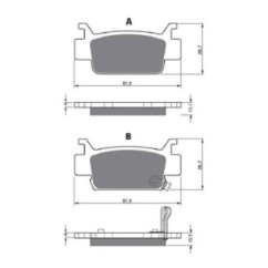 PLAQUETTES DE FREIN FRITES GOLDFREN COMPOSE POUR HONDA 500 TRX FA FE FM FOURTRAX 05-12-OFFRE