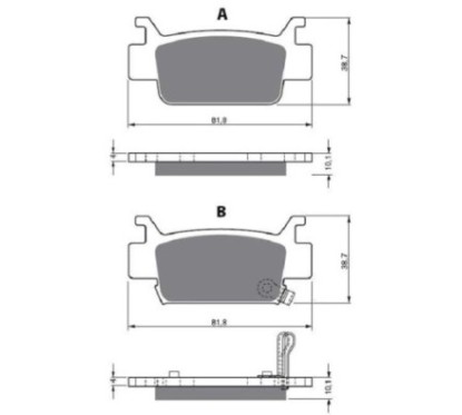 GOLDFREN PASTIGLIA FRENO SINTERIZZATA MESCOLA AD HONDA 500 TRX FA FE FM FOURTRAX 05-12-OFFERTA