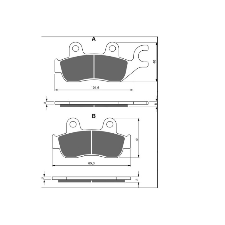 PLAQUETTES DE FREIN FRITES GOLDFREN COMPOSE POUR HONDA VT C SHADOW 125 01-07-OFFRES